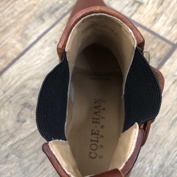 Cole Haan Country Vintage Leather Western Chelsea Ankle Boots - Picture 7 of 7
